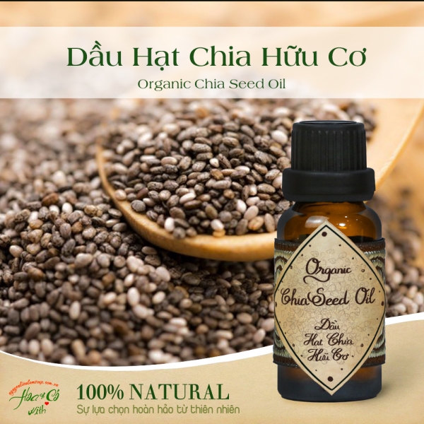 Dầu Hạt Chia Hữu Cơ (100% Organic Virgin Chia Seed Oil) 